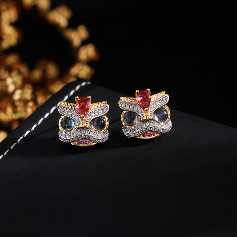 Fashion Designer Lion Dance Jewelry Collection: necklace, bracelet, earrings