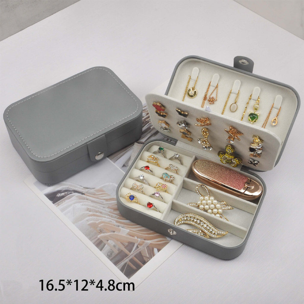 Jewelry Box PU leather with suede interior 16*11*5cm