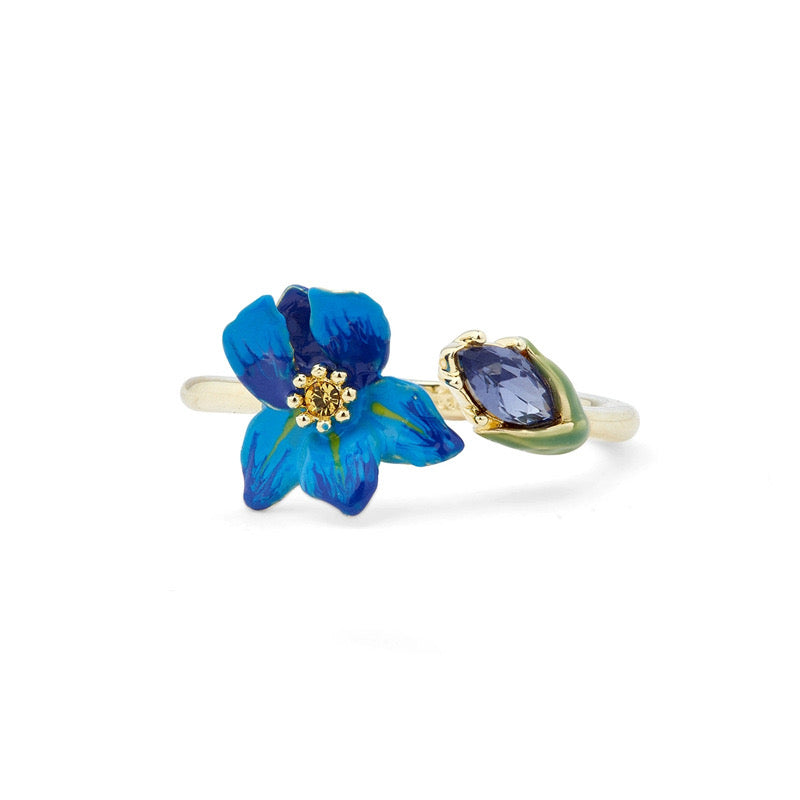 Enamel Floral Bloom collection: Van Gogh Irises jewelry set