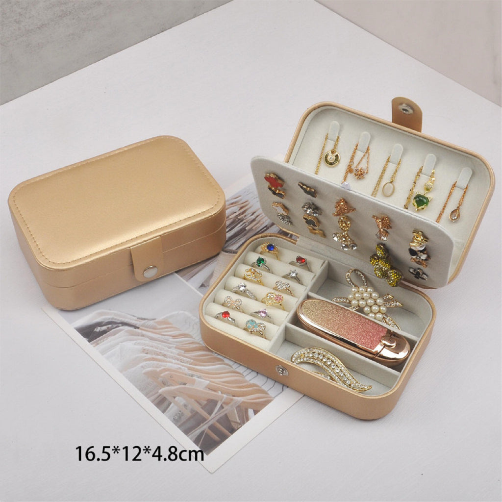 Jewelry Box PU leather with suede interior 16*11*5cm