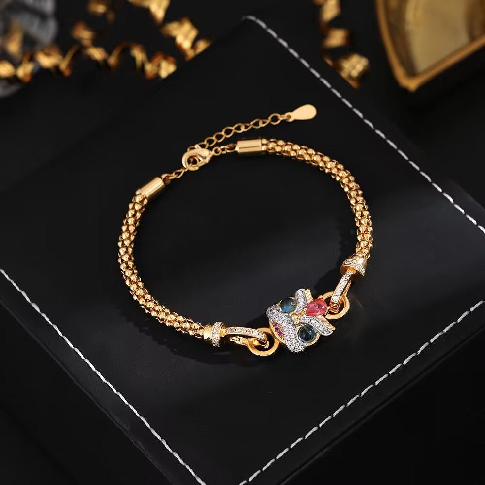 Fashion Designer Lion Dance Jewelry Collection: necklace, bracelet, earrings