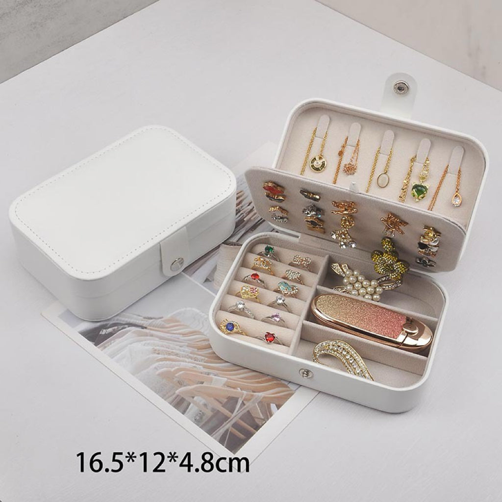 Jewelry Box PU leather with suede interior 16*11*5cm